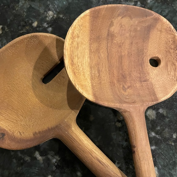 Crate and Barrel wooden serving utensils - Picture 3 of 4